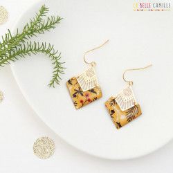 EMMA boucles d'oreilles Végétal jaune - Bibop et Lula
