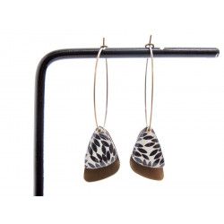 NINON boucles d'oreilles Rosace noir - Bibop et Lula