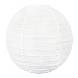 Lampion tissu boule japonaise rond Plumetis - Bibop et Lula