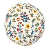 Lampion tissu boule japonaise rond Red Spring - Bibop et Lula