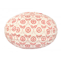 Lampion tissu boule japonaise ovale Red Tinta - Bibop et Lula