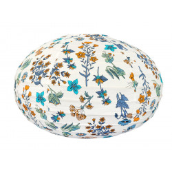 Lampion tissu boule japonaise ovale Yellow Spring - Bibop et Lula