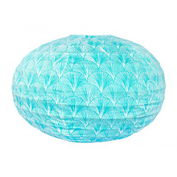 Lampion tissu boule japonaise ovale Papyrus - Bibop et Lula