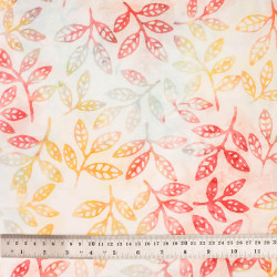 Coton Batik Feuilles - Bibop et Lula