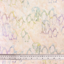 Tissu batik patchwork motifs Pingouins - Bibop et Lula