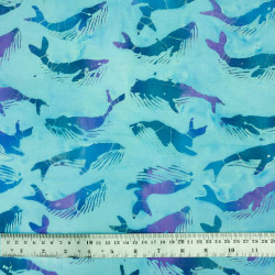 Coton Batik Baleine Bleue - Bibop et Lula