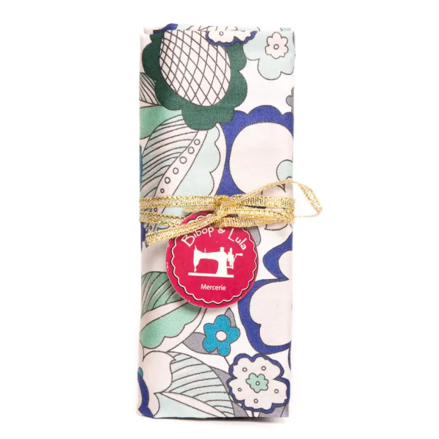 Coupon tissu Retro bleu