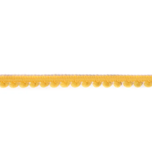 Galon petits pompons jaunes