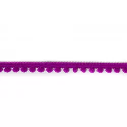 Galon petits pompons violets - Bibop et Lula