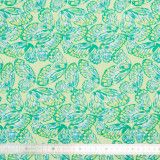 Coupon tissu 1 mètre Green Butterfly - Bibop et Lula