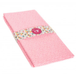 Coupon tissu 1 mètre Mini Leaves rose - Bibop et Lula