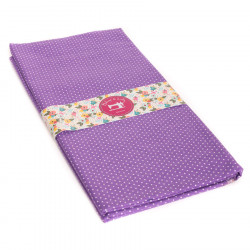 Coupon tissu 1 mètre Petits pois Lilas - Bibop et Lula