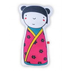 Coussin Kokeshi Pink - Bibop et Lula