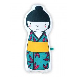 Coussin Kokeshi Blue - Bibop et Lula