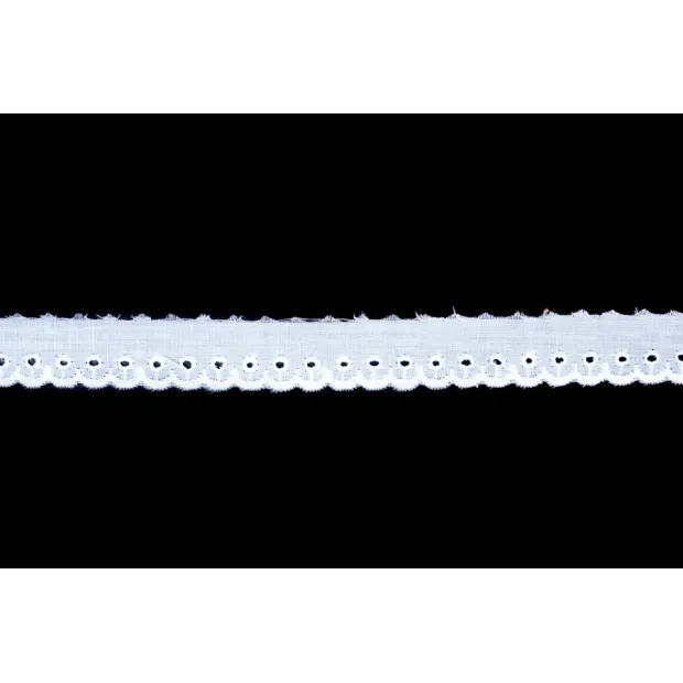 Bordure dentelle anglaise blanche