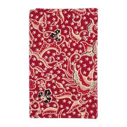 Porte-cartes rigide en coton rouge et noir à pois - Bibop et Lula