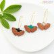 GINKGO boucles d'oreilles crème paillettes - Bibop et Lula