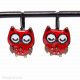 Boucles d'oreilles Chouettes Rouge - Bibop et Lula