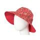 Chapeau capeline coton adulte réversible rouge à pois et motifs - Bibop et Lula