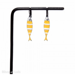 Boucles d'oreilles Sardines jaunes - Bibop et Lula