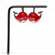 Boucles d'oreilles Baleines rouges - Bibop et Lula