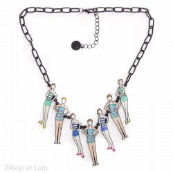 Collier Baigneuses bleues - Bibop et Lula