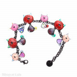 Bracelet Chats rouges - Bibop et Lula