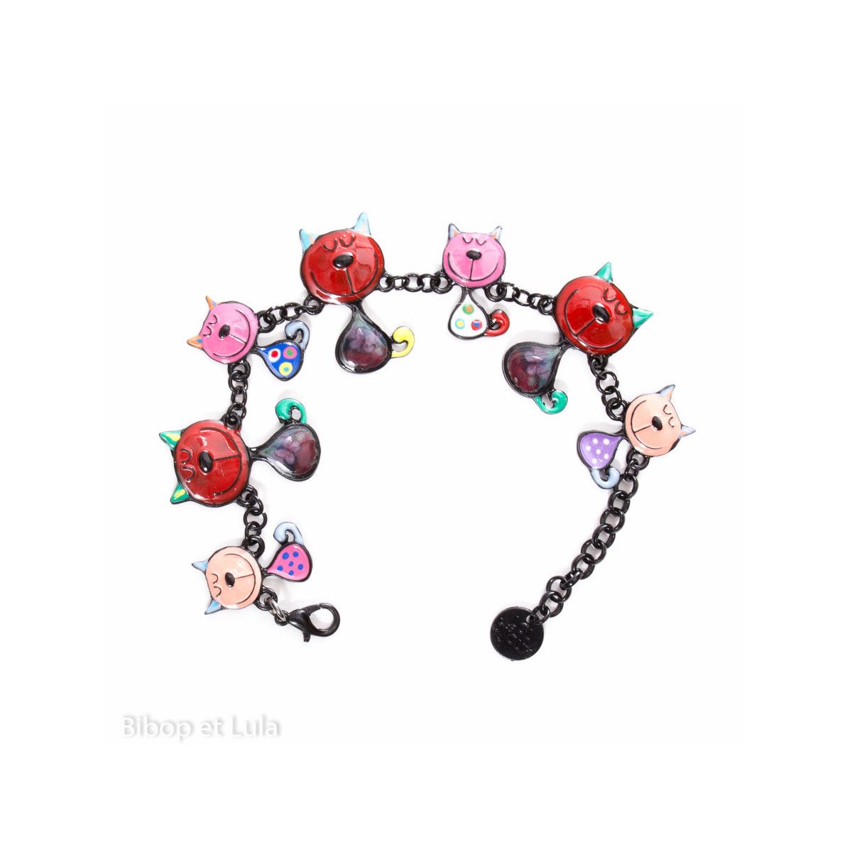 Bracelet Chats rouges - Bibop et Lula