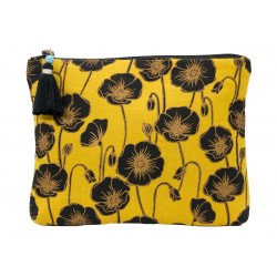 Pochette plate Coquelicot Noir - Bibop et Lula