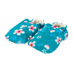 Chaussons bébé souples Akiko Blue - Bibop et Lula