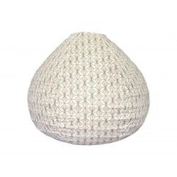 Lampion tissu boule japonaise goutte Kipas Argent - Bibop et Lula