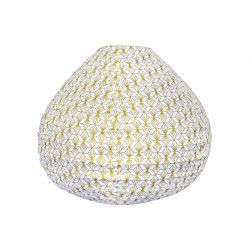 Lampion tissu boule japonaise goutte Kipas Or - Bibop et Lula