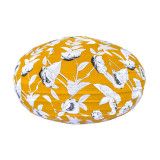 Lampion tissu boule japonaise ovale Coco Yellow - Bibop et Lula