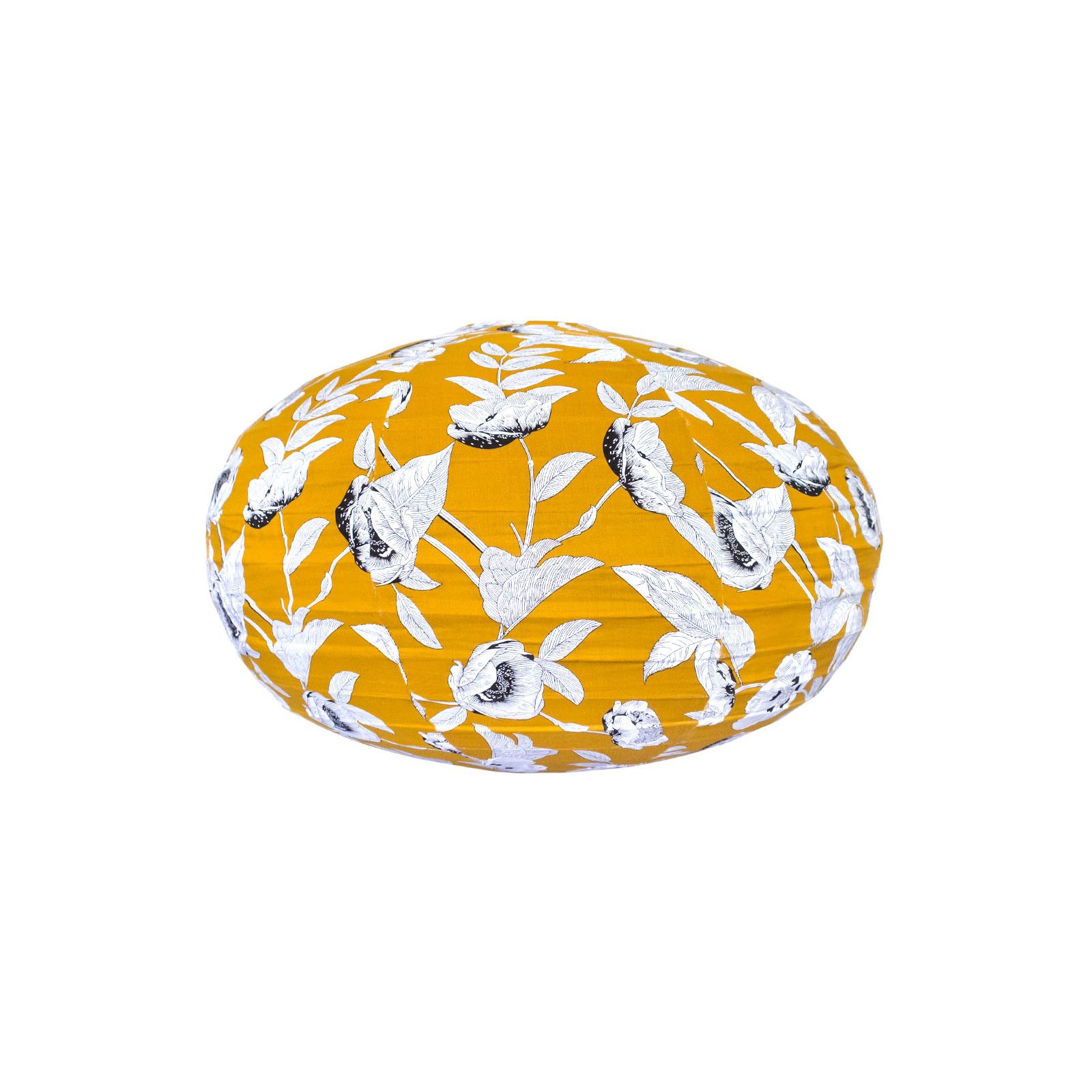 Lampion tissu boule japonaise ovale Coco Yellow - Bibop et Lula