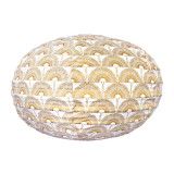 Lampion tissu boule japonaise ovale Grue Bronze - Bibop et Lula