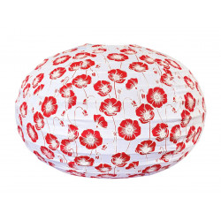 Lampion tissu boule japonaise ovale Poppy - Bibop et Lula
