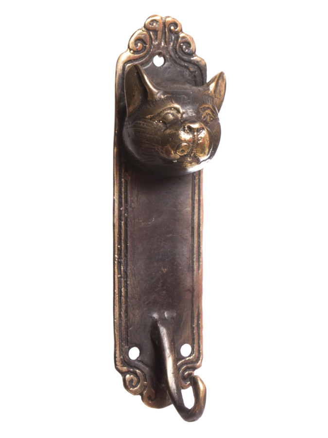 Patère En Bronze Massif Numérotée CH.R 505 - Style Art Déco - Porte-manteau Mural Doré