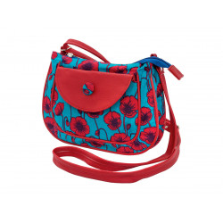 Petit sac besace Coquelicots