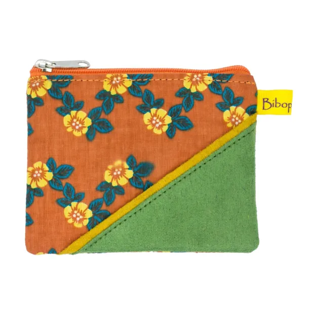 Petit porte-monnaie Flores Abricot