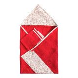 coupon tissu coton blanc parsemé de petites fleurs rouges - Bibop et Lula