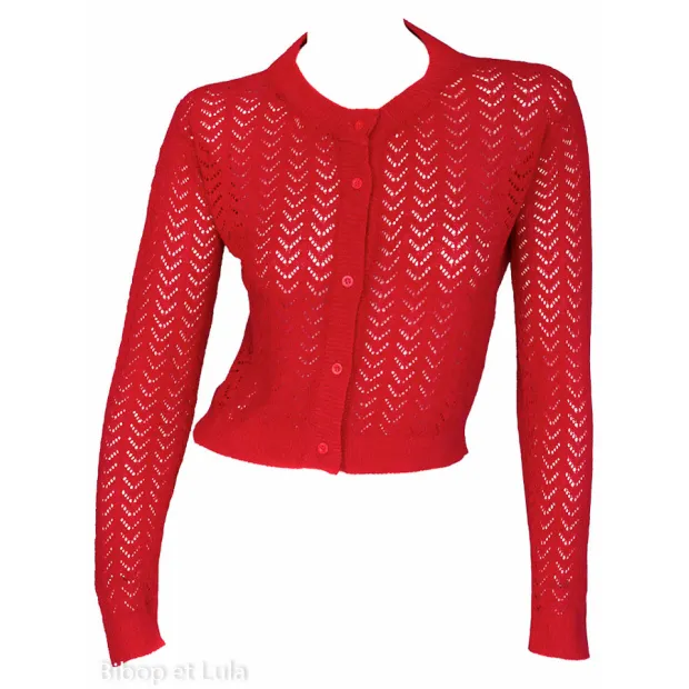 Petit cardigan rouge
