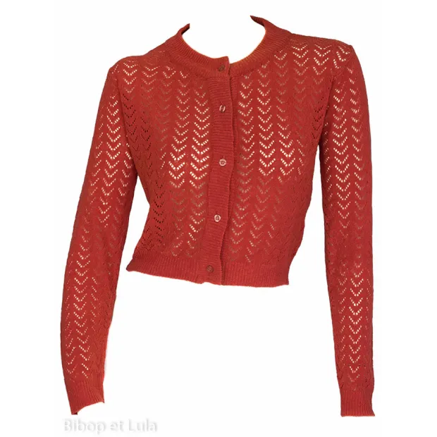 Petit cardigan Rouille