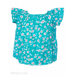 Blouse manches courtes Akiko blue - Bibop et Lula