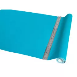 Tissu Simili cuir Bleu turquoise - Bibop et Lula