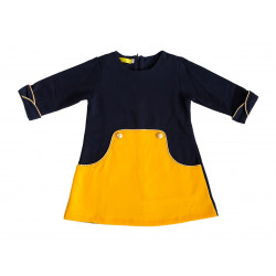 Robe Louisa Marine et jaune - Bibop et Lula