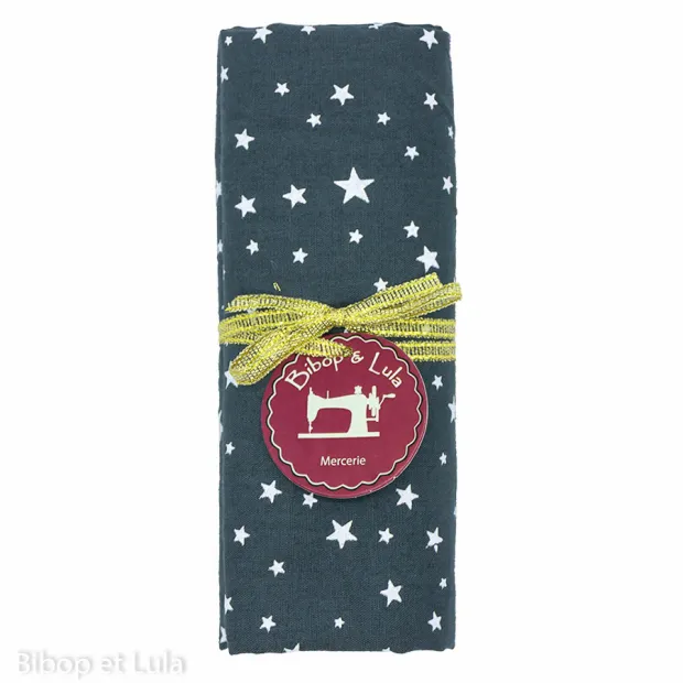 Coupon tissu Grey Stars