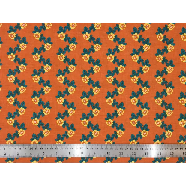 Coupon tissu Flores Abricot