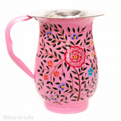 Carafe inox peinte à la main Bareli pink