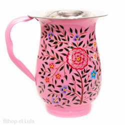 Carafe inox peinte à la main Bareli pink - Bibop et Lula