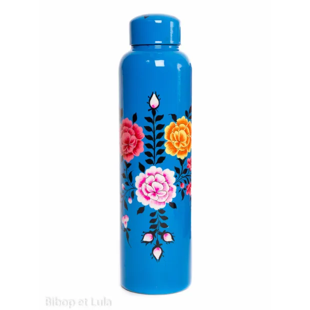 Bouteille gourde inox peinte à la main Suraya